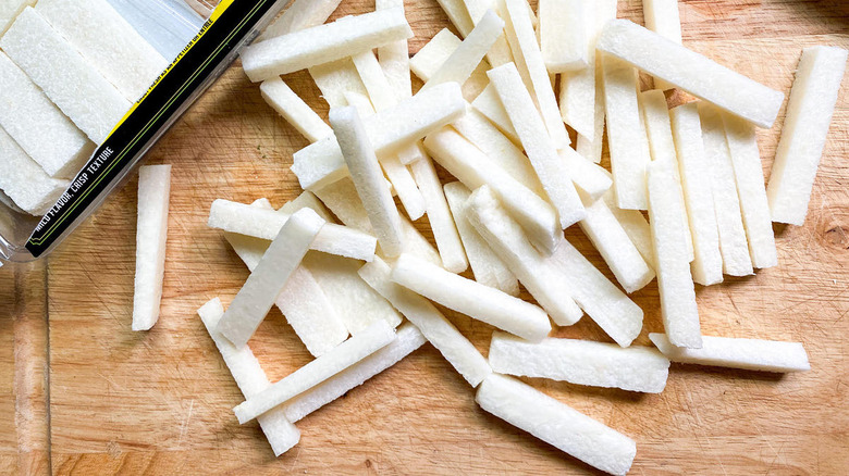 sliced jicama fries