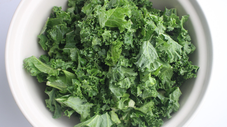 bowl of kale