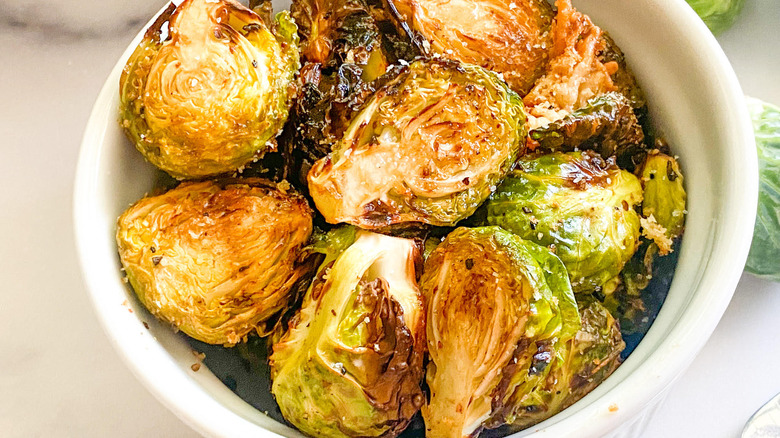 cooked Brussels sprouts