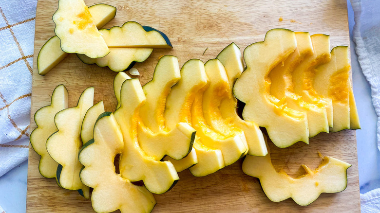 squash on cutting board 