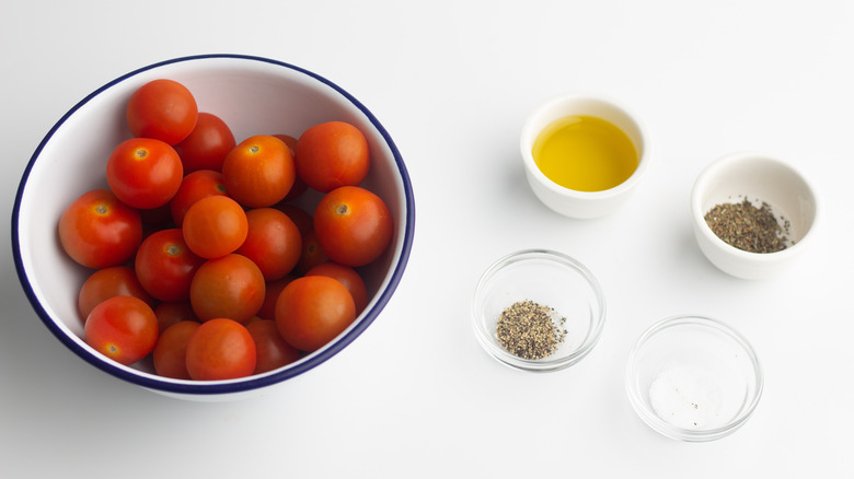 ingredients for roasted cherry tomatoes