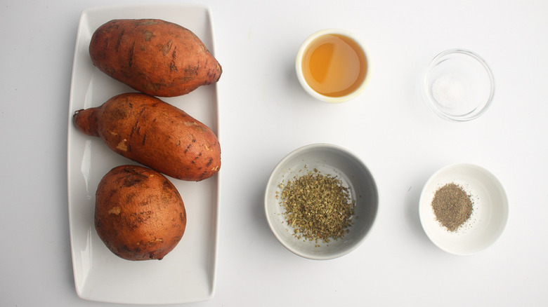 ingredients for sweet potato chips