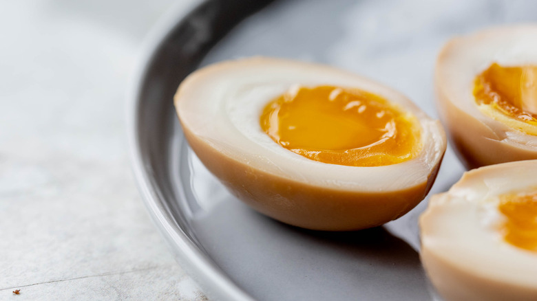 marinated soft boiled eggs