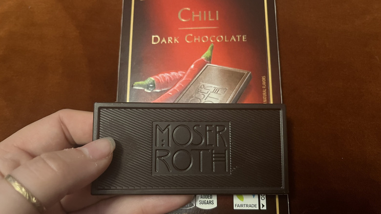 Aldi's chili dark chocolate bar