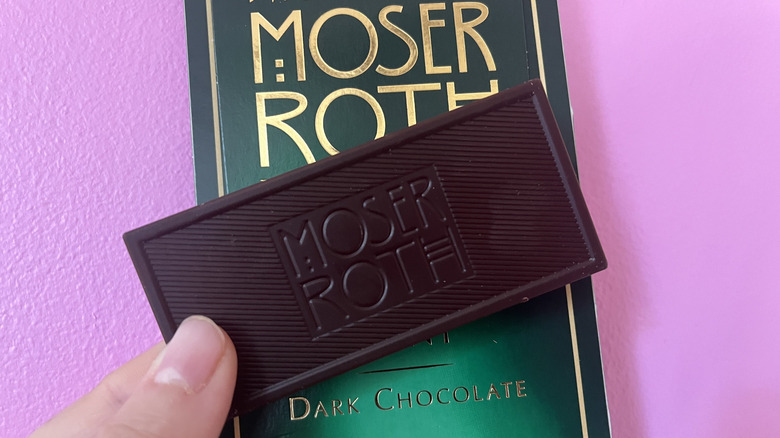 Moser Roth mint dark chocolate bar