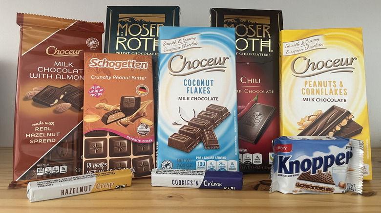 wide selection of Aldi chocolates