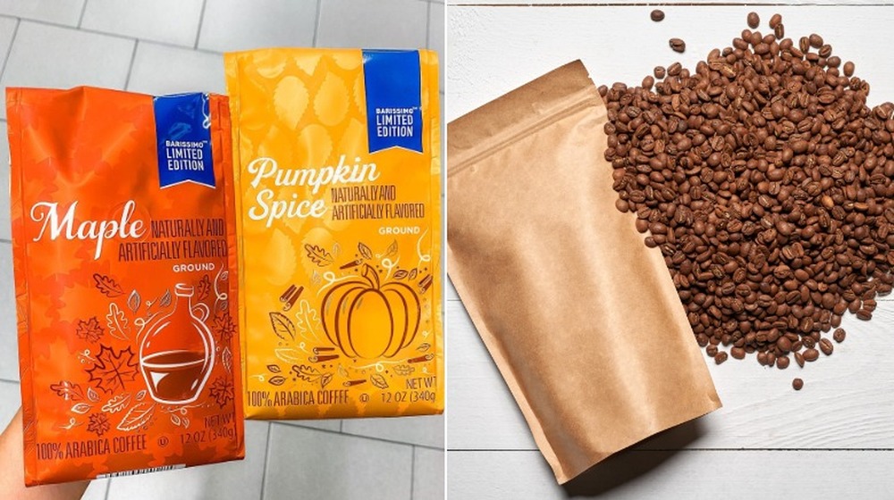 Coffee beans from Aldi versus a generic photo of coffee beans