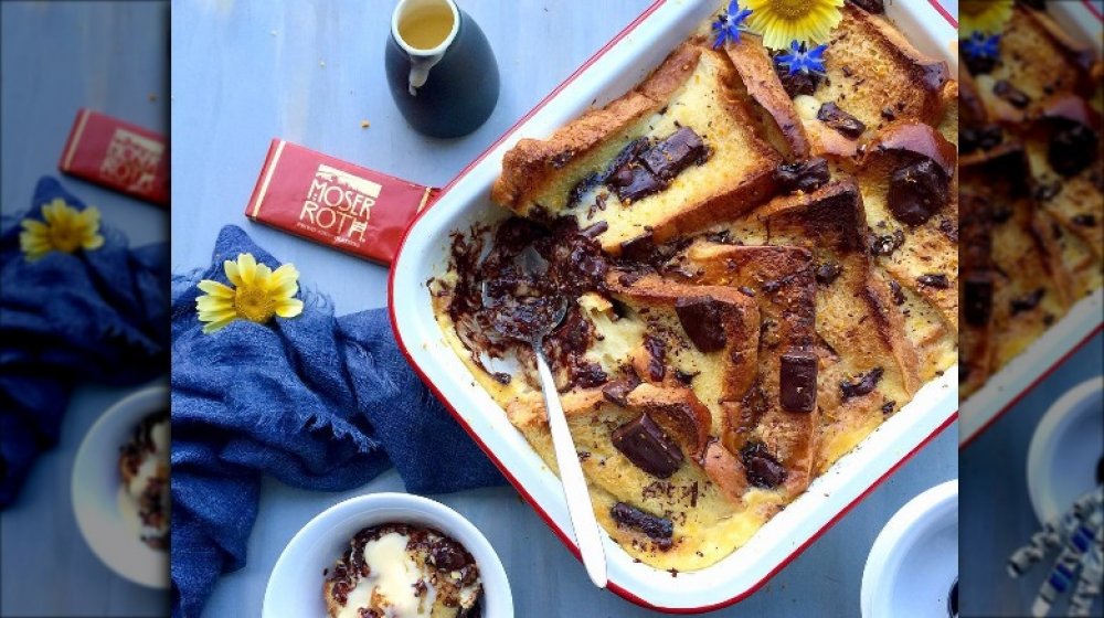 Bread pudding made with Aldi Specially Selected Brioche Bread