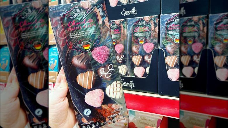 Aldi's chocolate heart truffles