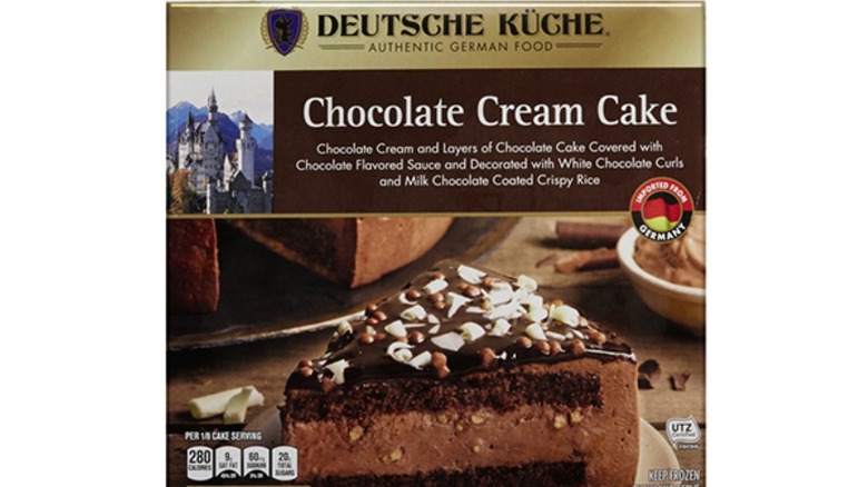 Press release image of chocolate cream cake