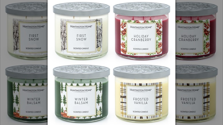 Four Aldi holiday candles