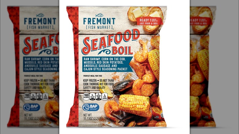 Frozen seafood boil in bag