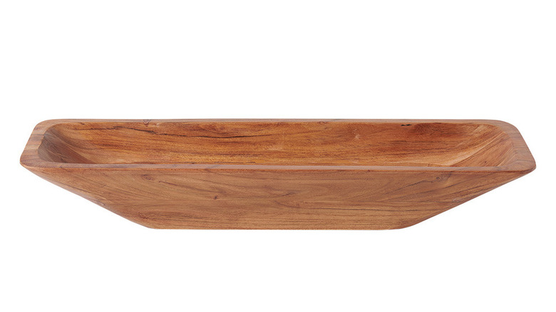 Wooden oblong bowl