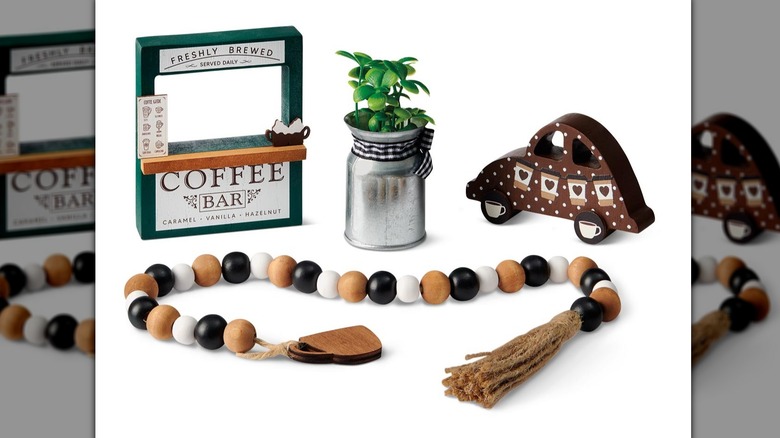 coffee-themed decorative items