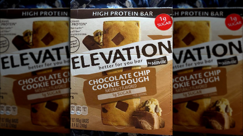 Elevation by Millville Cookie Dough Protein Bars aldi