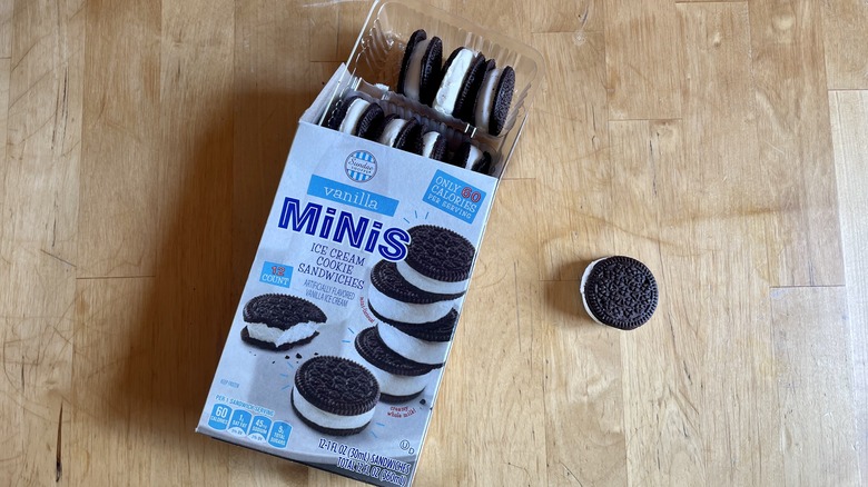 Mini ice cream cookie sandwiches