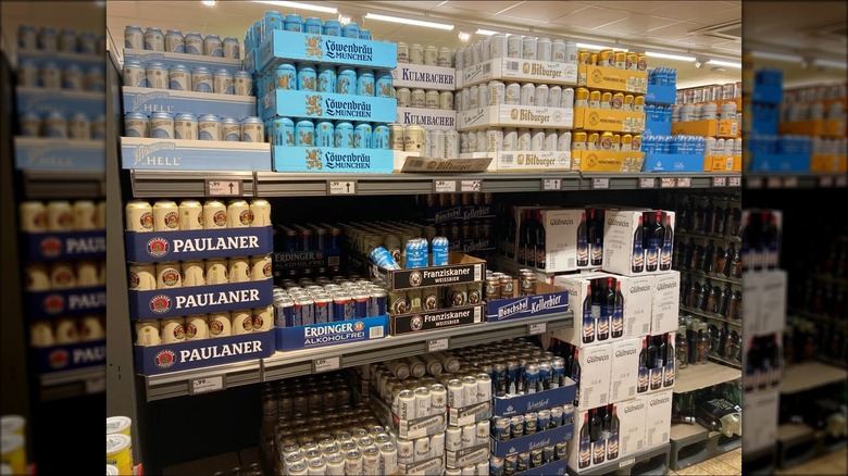 German Aldi beer section