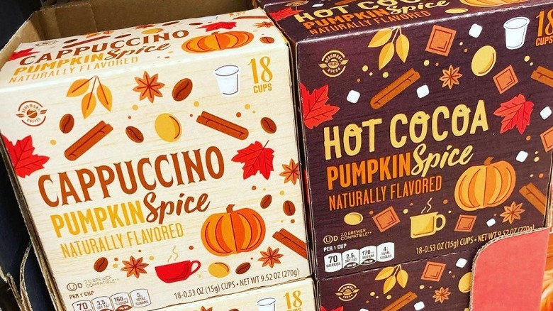 Pumpkin spice hot cocoa and pumpkin spice k-cups