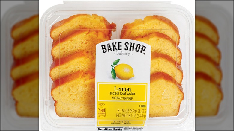 Bake Shop sliced lemon loaf cake