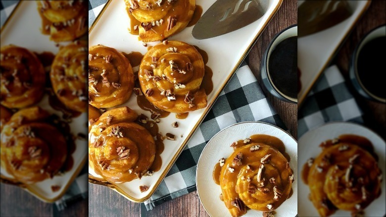 baked pumpkin rolls from Aldi