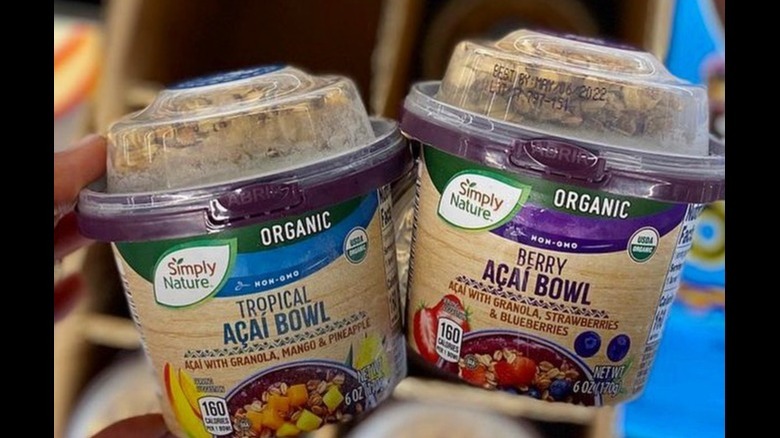 Aldi acai bowls in prepackaged containers