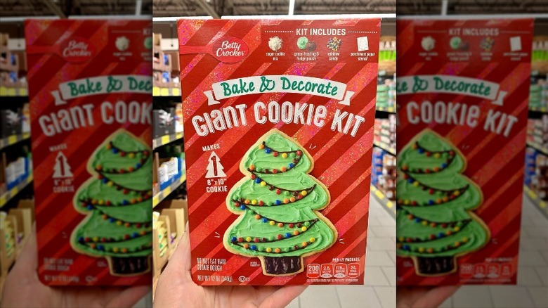 Betty Crocker's Bake and Decorate Giant Christmas Tree Cookie - gasps for air afterwards