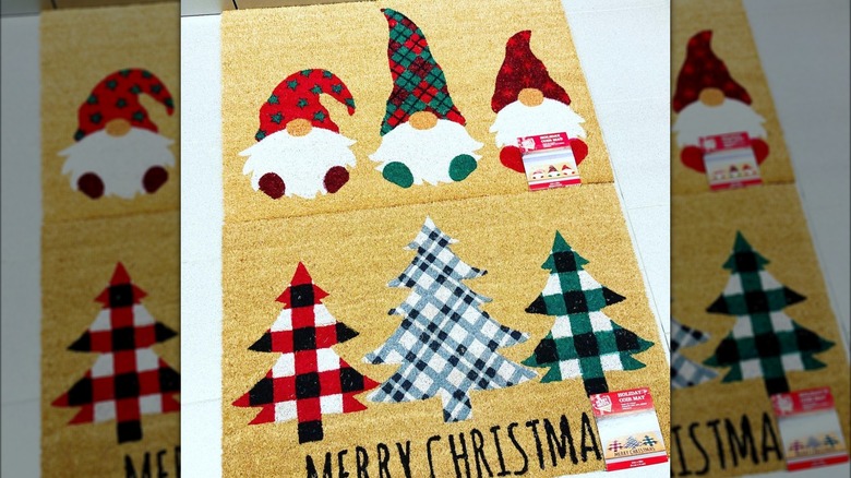 Aldi mats with Santa characters