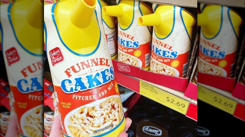 Funnel cake mix available at Aldi