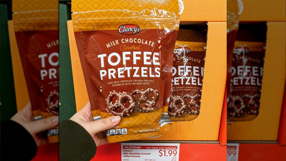 Aldi's  chocolate toffee pretzels