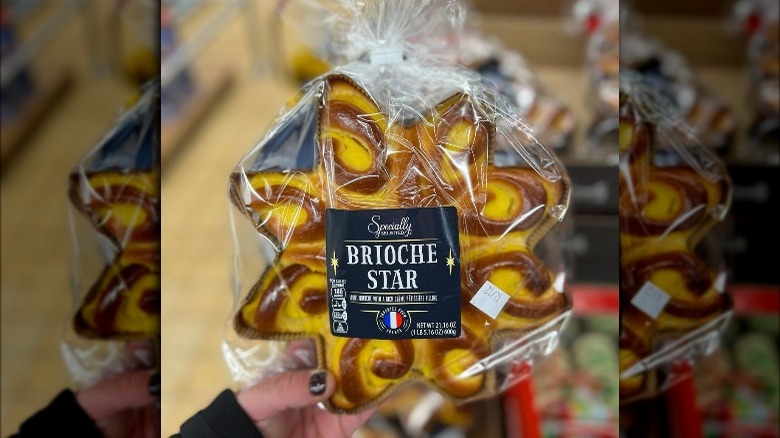 Aldi brioche star in cellophane