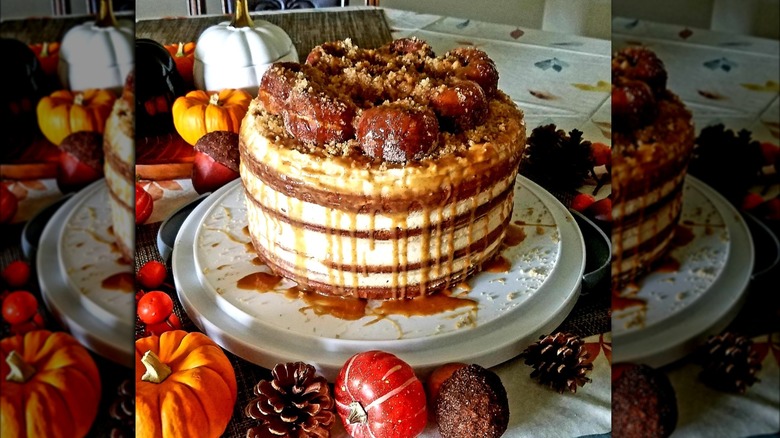 homemade cake with donuts