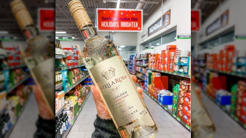 Stella Rosa Golden Honey Peach wine at Aldi