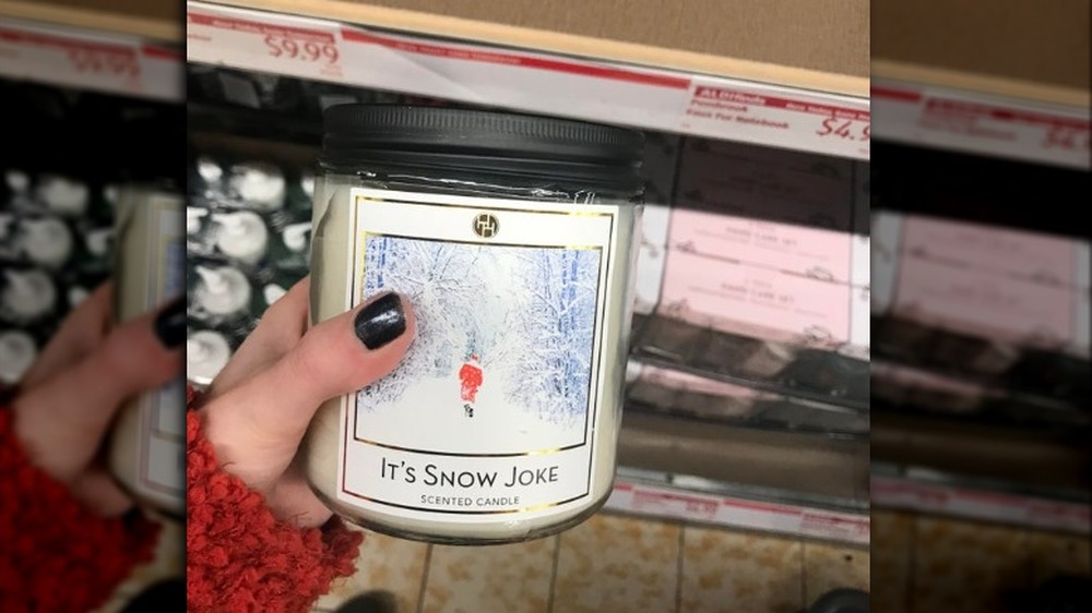 Aldi's Huntington Home It's Snow Joke scented candle