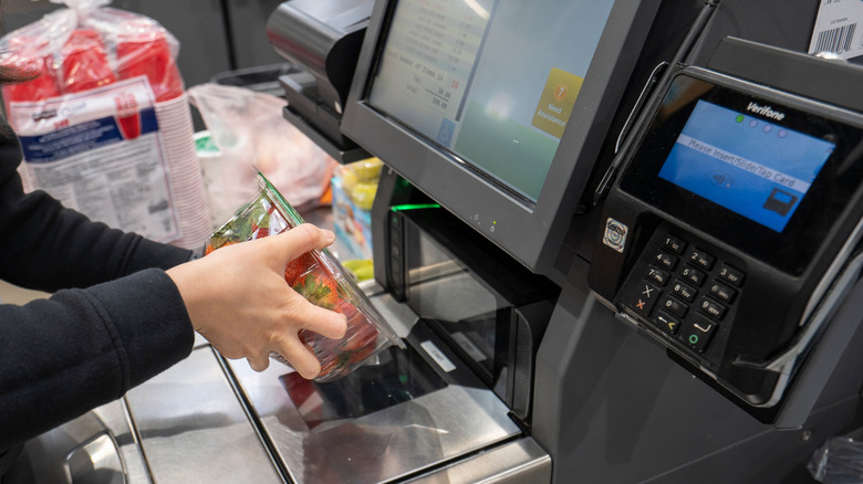 Costco self check stand