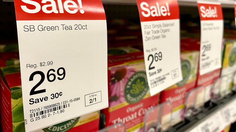 tea aisle sales at Target