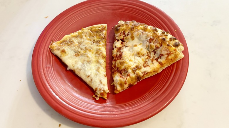 two slices of cheese pizza