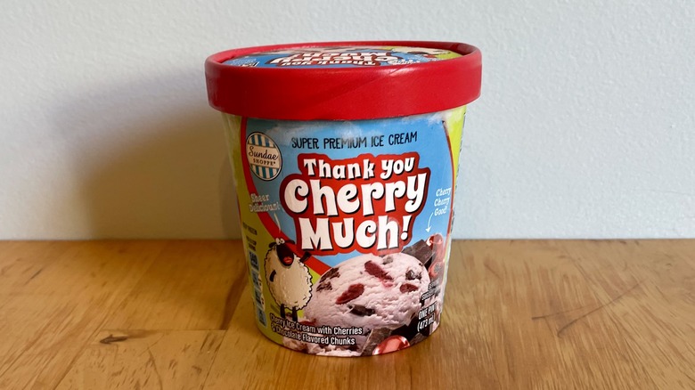 pint of cherry ice cream