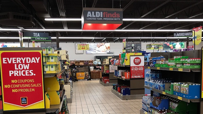 Inside an Aldi store