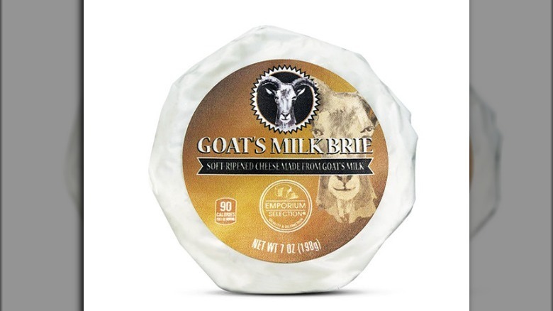 wheel of goat's milk brie