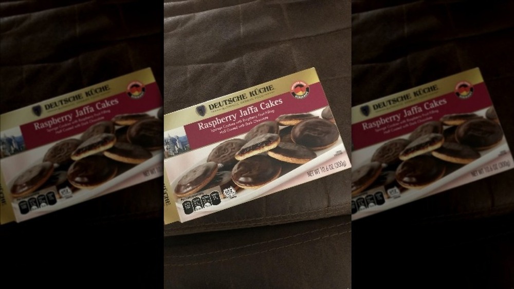 A box of Aldi's jaffa cakes