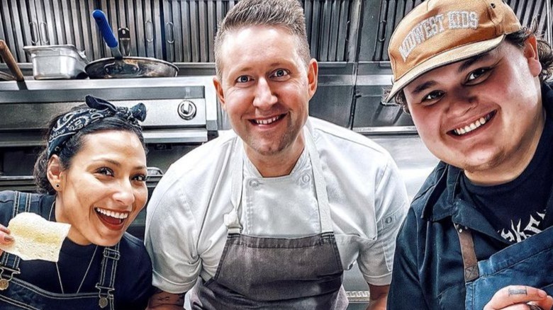 Hell's Kitchen Season 21 top 3 chefs smiling