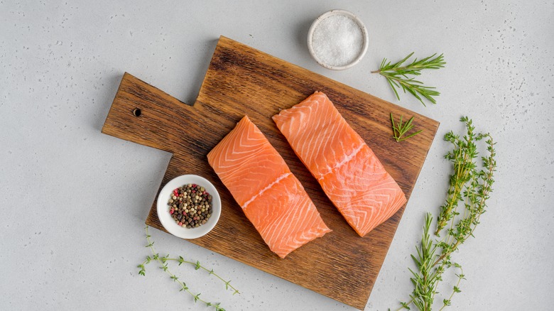 Salmon ready to cook