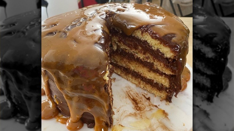 Guarnaschelli's DoBosch cake with caramel 