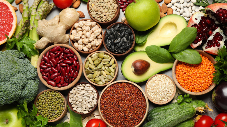 Different food items on a table