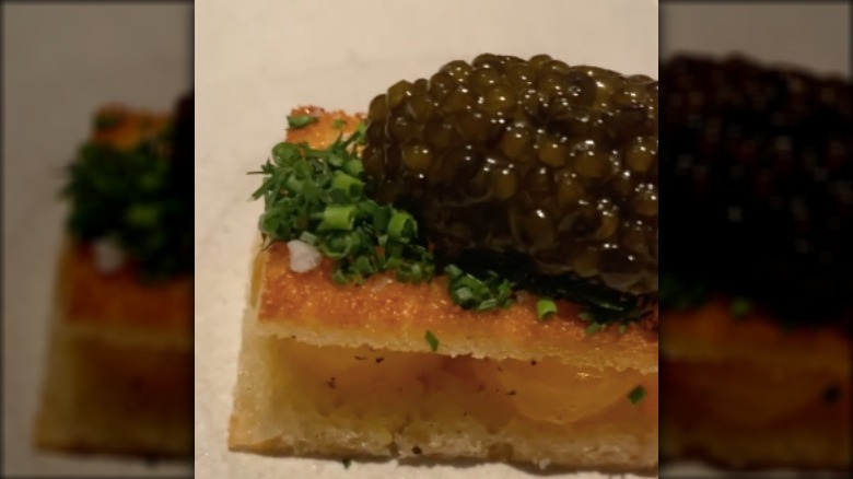  Jean-Georges' egg toast with caviar