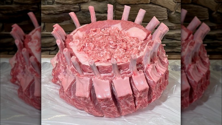 pork crown roast "cake"