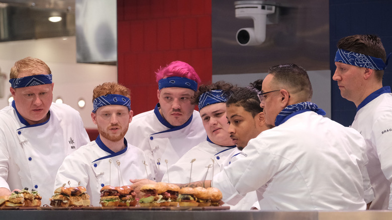 Blue team chefs on Hell's Kitchen