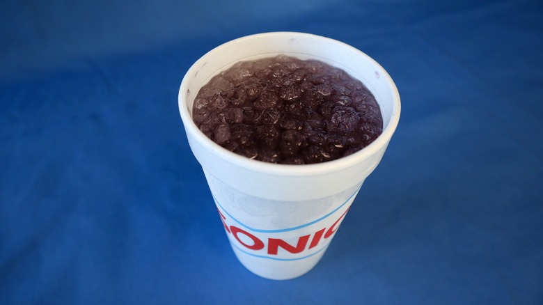 Top view purple Sonic Grape Escape Drink