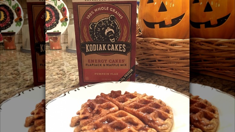 kodiak pumpkin pancakes on plate