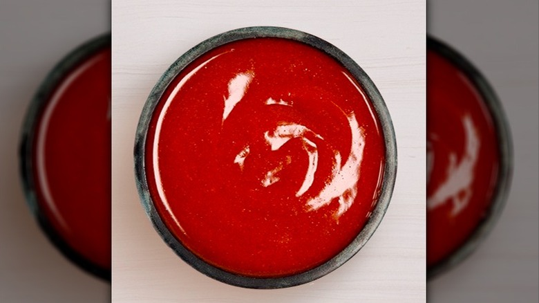 bowl of taco bell Red Enchilada Sauce